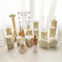 15 스타일 공예 양초 만들기 아크릴 양초 금형 DIY 석고 석고 금형 향기로운 양초 금형, [12] 12