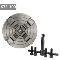 선반척 선반 척 80/100/125mm K72 4 조 셀프 센터링 수동 연삭 밀링 기계용 장착 볼트 포함, 02 K72-100
