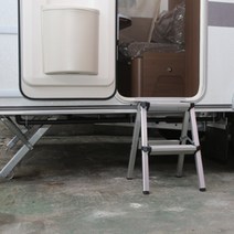 커콘나 캠핑카 발 받침대 카라반 차박 캠핑 여행 다용도 멀티 주방 휴대 접이식 사다리, 단일