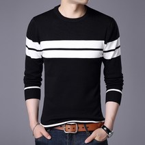 DFMEI 봄가을 얇은 남성 긴팔 니트 남자 레깅스 코디 슬림
