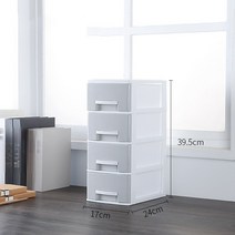 JINGHENG 이동 투명 아크릴 서랍 리빙 예쁜 소품 다용도 케이스 보관함 사무실 수납장 서랍장, 그레이 미디엄 4 층
