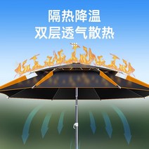 낚시 파라솔 자이언트 핀 킹 2023 새로운 하이 엔드 목발 우산 범용 대형 태양 보호 특수 야외, [02] [단층 두꺼워지고 가볍고 통기성] 실버 글루