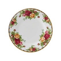 로얄알버트 15210008 황실장미 브레드 버터 플레이트, 6.3 _White with a Floral Print