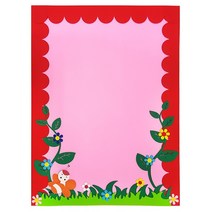 교실환경공간꾸미기 펠트 게시판액자보드 분홍색