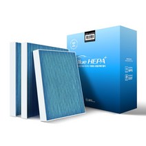 1+1+1 필터포유 0.3um 블루 헤파 초 미세먼지 자동차 에어컨 히터 필터, 3개, CFUB009(3개)-디올뉴 니로SG2 (하이브리드)