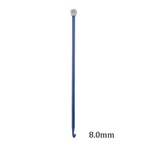 14 크기 튀니지 아프가 니 스탄 긴 알루미늄 스웨터 크로 셰 뜨개질 후크 바늘 짜기 도구, 8.0mm