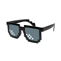 3/6 비트 파티 안경 모자이크 Unisex 선물 장난감 UV400 빈티지 Thug Life 선글라스 Pixelated Men Women, [01] A