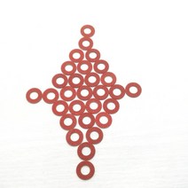 특수 와샤100Pcs M2 M2.5 M3 M4 M5 M6 M8 스틸 플랫 패드 절연 와셔 빨간색 종이 중간 가스켓 스페이서 HW0, 07 M10 (50PCS)