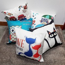 [624CONTAINER]부엉이고양이쿠션포장훼손 반품불가, ★옵션확인必부엉이A