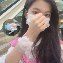 손목선풍기 팔찌 초미니 가변운 선풍기 usb 핸디선풍기 여름 휴대용 시계형 키티 선풍기 아동 성인 가능, 연불루
