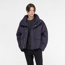 지오송지오 하이넥 숏 점퍼 차콜 ZF6JP602CH