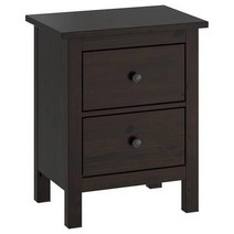 이케아 IKEA 2칸 서랍장 블랙브라운 54x38x66cm 소나무원목, 이미지참조