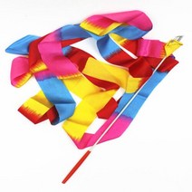 리듬체조리본 운동회 재롱잔치 리듬체조 리본 수구 댄스 발레 스 트리머 빙빙 배턴 막대 지팡이, 화려한