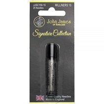 Colonial Needle Co John James 시그니처 컬렉션 밀라이너 사이즈 10 25ct. 바늘 손 실버 6