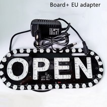 각종 조명 무드 등 차량 LED 광고 조명 간판 보드 디스플레이 오픈 작업 상점 배너 DC12V, 한개옵션1, 01 board and EU adapter