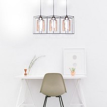 boaz 헥사3등 식탁등 LED 카페 홈 인테리어 조명, 헥사3등+LED벌브(전구)