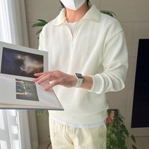 이지웨얼 반집업 니트 하프 집업 맨투맨 반목폴라