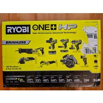 Ryobi 료비 One HP 18V 브러시리스 무선 8-도구 콤보 키트