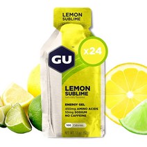 GU Energy 오리지널 스포츠 뉴트리션 에너지 젤 레몬 서브라임 24개입, 24 Count (Pack of 1), Birthday Cake