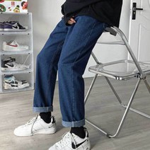 남자 롤업 청바지 데일리 데님 팬츠 캐주얼 스타일