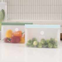 에코코 스텐딩 제로웨이스트 재사용 다회용 지퍼백 1600ml 2입, 1세트