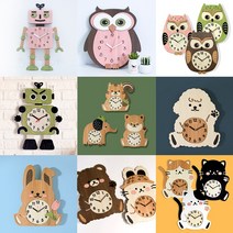 나룸 WMC-ALL 동물 캐릭터 디자인 무소음 벽시계 14종, WMC-072 무