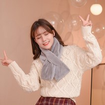 앤써핏 여성 와이드 울 기모 넥워머 머플러