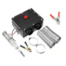 차량용히터 자동차 히터 DC 12V/24V 1000W 2 홀 빠른 가열 바람막이 김 서림 방지 겨울용 워머 성, 01 black