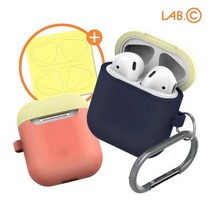 랩씨 에어팟 캡슐 키링 실리콘 케이스 2 in 1 패키지 레몬=LABC-522-LCP