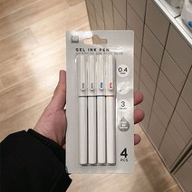 데일리니즈 퀵드라이 젤잉크펜 3컬러 0.4mm x 4입
