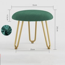 스툴의자 보조 미니 화장대 의자 Sillas Comedor 북유럽 스타일 원형 가정용 벤치 신발 스툴 가벼운 럭셔, 01 as picture