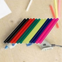 컬러 글루건심 7mm 12개 저온용 글루스틱 글루심