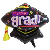 학사모2 65*70 은박풍선 grad 별 행성 우주 졸업 여행 졸업식 축하 파티 장식 헬륨 스틱 풍선 꾸미기, 상세페이지 참조, 상세페이지 참조