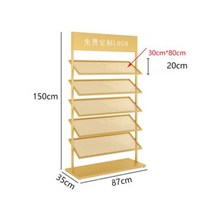 타일보드 샘플 진열대 선반 견본 스탠드 유리 색상 금속 석재 목재 전시 랙, 1개, 골드87x150