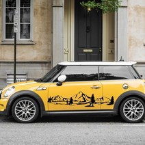 캠핑카라반 대형 스티커 자동차 차량용 데칼 트레일러 캠핑카꾸미기 타입A, 단품