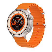 스마트워치 블루투스 통화 정보 푸시 무선충전 스마트밴드 스포츠워치, 은오렌지검, 하나