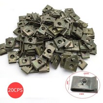 문콕 범퍼 가드 자동차 오토바이 금속 나사 패스너 클립 U 타입 녹 방지 보호 셀프 태핑 클립, U-Type 20PCS