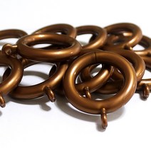 못없이 설치하는 브라켓 안뚫어고리 커튼 봉세트, 커튼(황동)링-15개