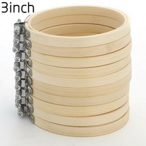 목재기계부품 목공기계 부품 10 pcs/set 3/4/5 인치 나무 프레임 세트 자수 후프 반지 DIY 크로스 스티치, 01 3 INCH