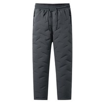 우모복 우모바지 남성 겨울 플러스 사이즈 7xl 양털 코튼 캐주얼 바지 야외, 2xl(63kg-73kg), 회색 - 직선