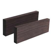 GHSHOP 2 목재 블록 키트 120 * 40 * 10 mm 검정 Ebony DIY 재료 용, 12x4x1cm, 나무, 다크 우드 톤