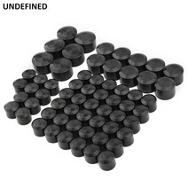 [해외] 할리 투어링 softail 2017-2020 용 62pc 볼트 헤드 커버 캡 트윈 캠 엔진 토퍼 스크류 캡 팻 보이 flsb 일렉트라 글라이드 trike, c 블랙