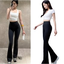 VEETIZ 여성 부츠컷 레깅스 와이드핏 요가바지 필라테스 팬츠 헬스 운동