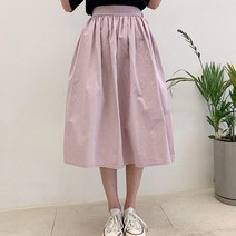 마이시즌 여성용 플레어 밴딩 스커트