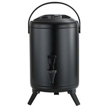 케이터링 디스펜서 보온보냉 카페 홈파티 핑거푸드 상업용 커피통, 8L 블랙