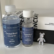루디의집 프리미엄 크리스탈레진 320ml 투명 레진에폭시 레진공예 비즈아트, 1세트 : 주제(240ml) + 경화제(80ml)
