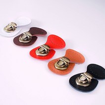 가배리본 가죽 버클 장식 스냅 잠금장식 가방부자재, 라이트브라운