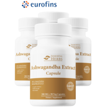 Immortal Herbs 아슈와간다 캡슐 9.55% 위다놀라이드를 1000mg x 90캡슐 알약, 360 캡슐 (4 병)