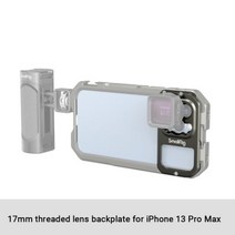 SmallRig 전화 케이스 케이지 리그 아이폰 13 듀얼 콜드 신발 스마트 폰 비디오 리그 케이지 영화 만들기 라이브 스트리밍 Vlog 3734, 1 건, i13 Pro Max plate