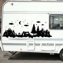 캠핑용냉동고 온냉장고 전기아이스박스 차량용 냉동고 large camper rv tent in forest moon star wall sticker room 캠핑 여행 나무 하늘, 빨간색, 폭 140cmx높이 51cm